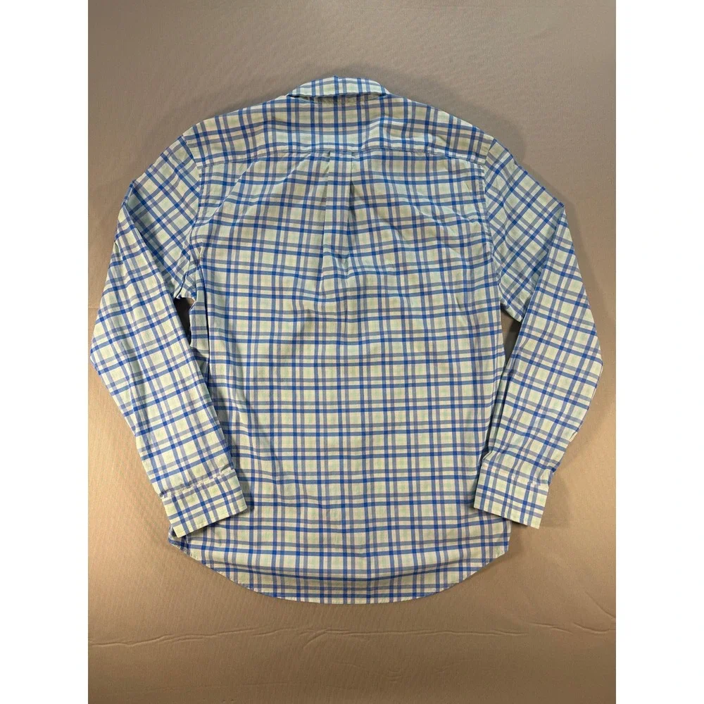 Vineyard Vines Performance Murray Shirt Mens M Classic Fit Blue Gingham 1W1820